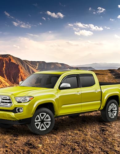 in Channel Window Visors Rain Guards for Toyota Tacoma 2016 (2016-2023 Toyota Tacoma Double Cab)