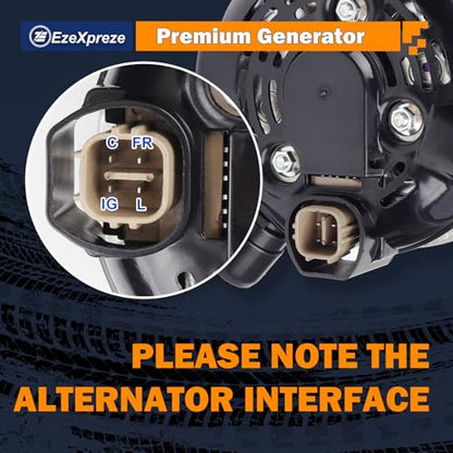 EzeXpreze New Alternator fit for Honda for Accord 2004 2005 2006 2007 130Amp 12V Compatible V6 3.0L (11030N)