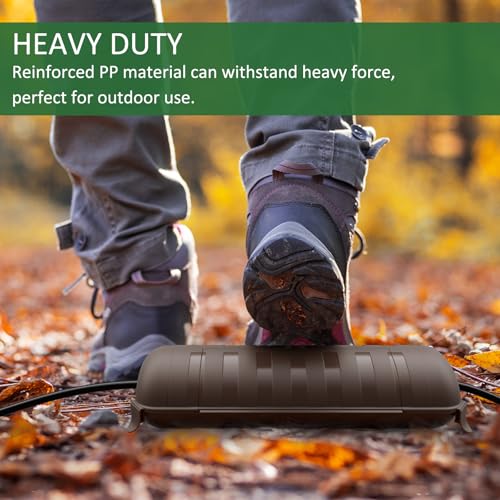 Outdoor Extension Cord Safety Cover (Brown / Medium Box: 9.5" L x 3" W x 2.9" H)