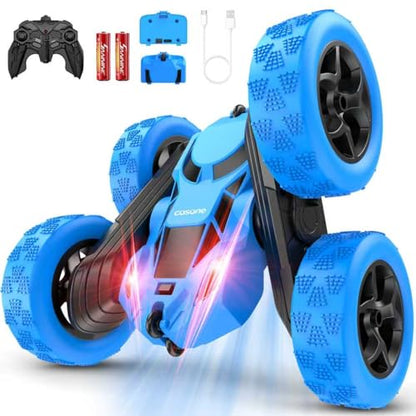Blue RC Stunt Car for Boys Kids (Blue Pro)