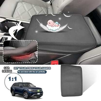 2026 Atlas Cross Sport Armrest Cover for Volkswagen Atlas 2026 Accessories Center Console Cover 2024 Atlas Armrest Cover Protector Compatible with 2024 2025 2026 VW Volkswagen Atlas Cross Sport (2024+ Volkswagen Atlas)