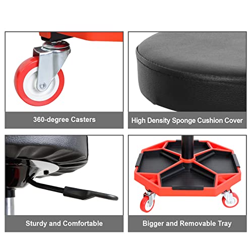 ATRXF8308R Torin Heavy Duty Pneumatic Garage Rolling Stool (8308)