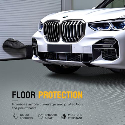 4x8 FT Garage Floor Mat (4' x 8' / Silver)