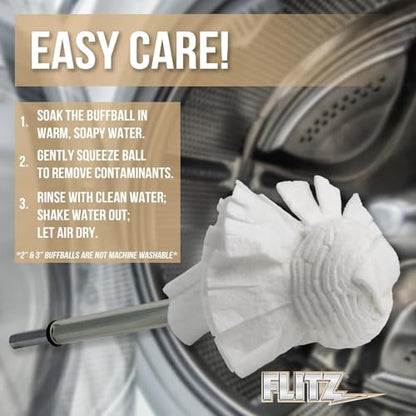 Buff Ball w 1.76oz Metal Polish Paste (2-Inch)