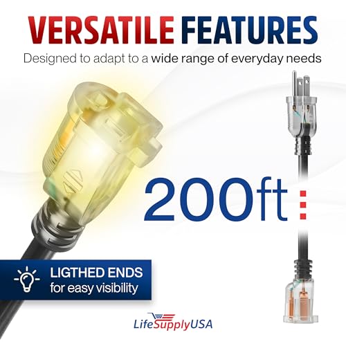 200ft Outdoor (200 FT / 14AWG / Black)