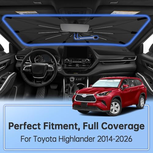 Windshield Sun Shade Umbrella for Toyota Highlander 2014 (for Toyota Highlander 2014-2026)
