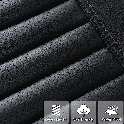2pc Car Seat Covers (Black / 2x Front Seat Covers)