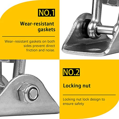 Heavy Duty Swing Hangers for Wooden Sets 2000 LB Capacity Hammock Hanger 360 Swivel Stainless Steel Swing Hardware Accessories 2 Packs for Porch Playground Yoga Heavy Bag (Silver / 4 Packs)