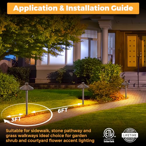 Solid Brass Low Voltage Landscape Pathway Lights