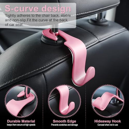 Car Seat Headrest Hook (Pink)
