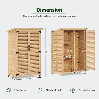 Outdoor Storage Cabinet (Natural / Small)