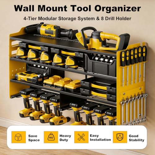 Power Tool Organizer Wall Mount (Yellow)