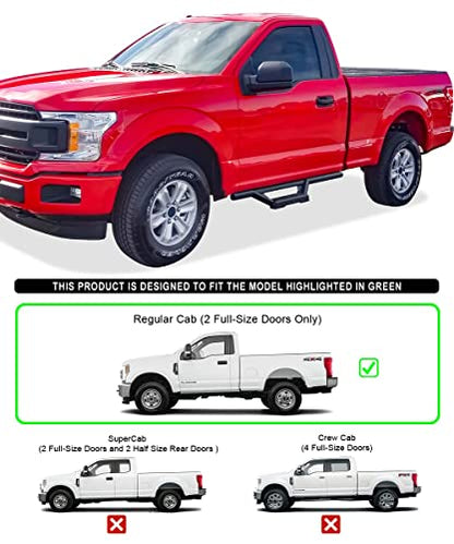 Drop Steps Running Boards for F150 F250 F350 Regular Cab (iArmor Drop Steps)