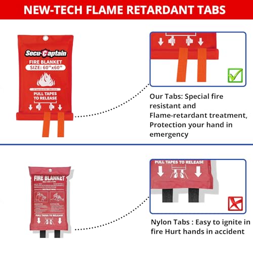 Emergency Fire Blanket for Home (60"x60")