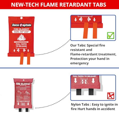 Emergency Fire Blanket for Home (60"x60")
