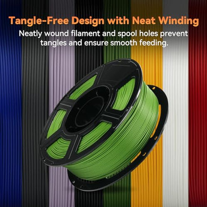 PLA Filament 1.75mm + (Matte Green)