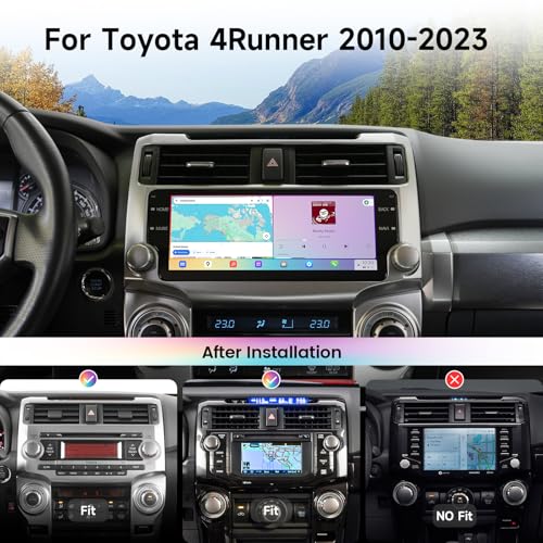 10.25" QLED Car Radio for 4Runner 2010 (Silver)
