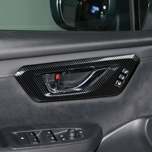 Car Inner Door Handle Panel Cover Decals Only for 2025 2026 Subaru Forester Accessories ABS Carbon Fiber Stickers (Inner Door Handle Decal)