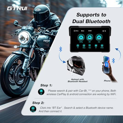 7 Inch Waterproof Motorcycle CarPlay Display