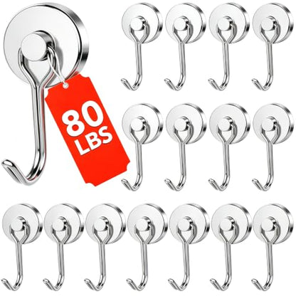 Magnetic Hooks (Silver / 0.98in)