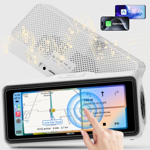 Portable Apple Carplay Screen for Car (White)