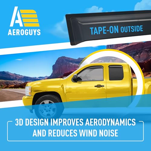 Extra Durable Window Deflectors Tape (For Chevy Silverado 07-13 Extended Cab)