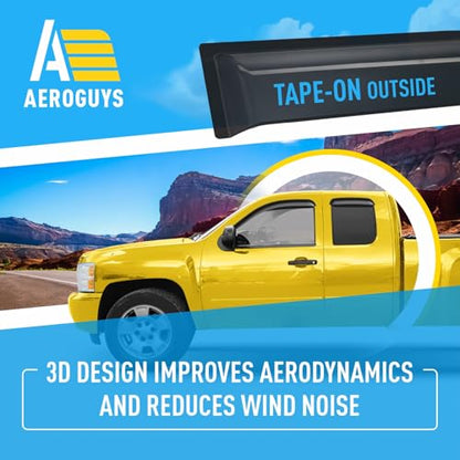 Extra Durable Window Deflectors Tape (For Chevy Silverado 07-13 Extended Cab)