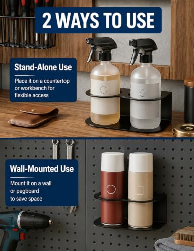 2 Pack Spray Bottle Holder Wall Mount