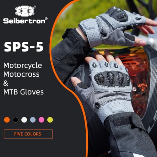 SPS 5 Unisex Touchscreen Road Racing Motorcycle MTB Sports Gloves Also fit BMX MX ATV Mountain Bike Bicycle Cycling Off (Grey SPS-5 / S Adult)