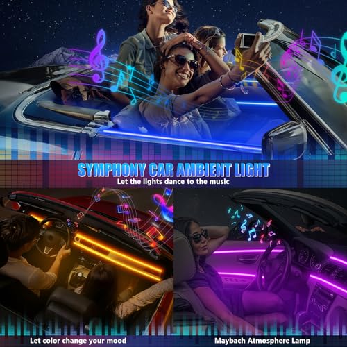 Acrylic Interior Car LED Strip Light with Wireless APP (RGB color 14 in 1)