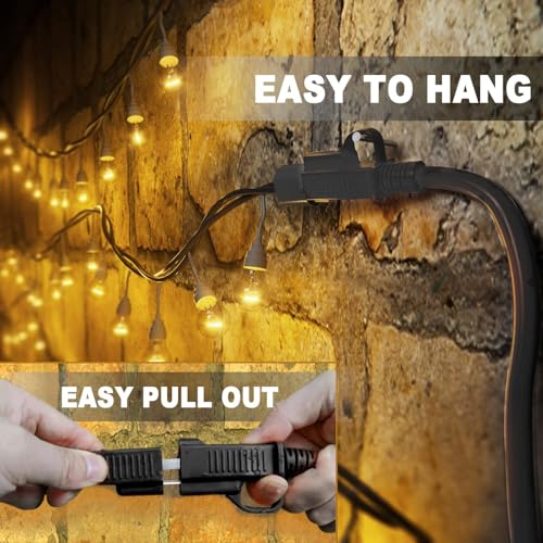 Indoor Black Extension Cord 10 FT 2Pack Waterproof 16 (10 FT-2pcs / 16/3 Extension Cord / Black)