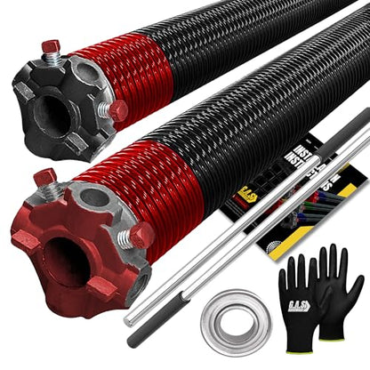 Garage Door Torsion Spring 225x1.75x29 Includes 1” Steel Bearing (225x1.75x29 / Pair)
