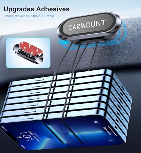2 Pack】 Magnetic Phone Holder for Car【Super Magnets】Carmount 2.0 Magnetic phone Mount【360°Rotation】Universal Dashboard Cell Phone Holders for Your Car Phone Mount for Car Mount for iPhone & All Car