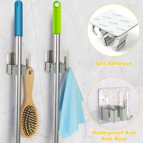 Stainless Steel Broom Holder (Silver)