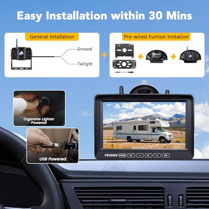 Wireless Backup Camera with 7" 1080p Monitor
