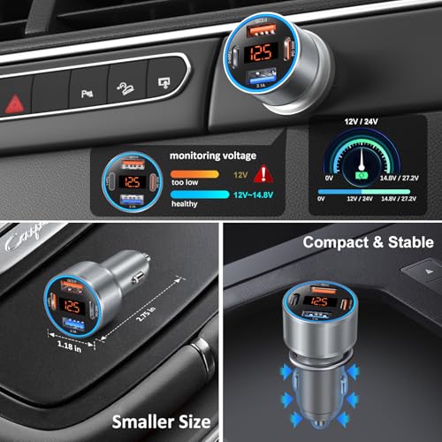 Car Charger USB C (1-Pack / Gray)