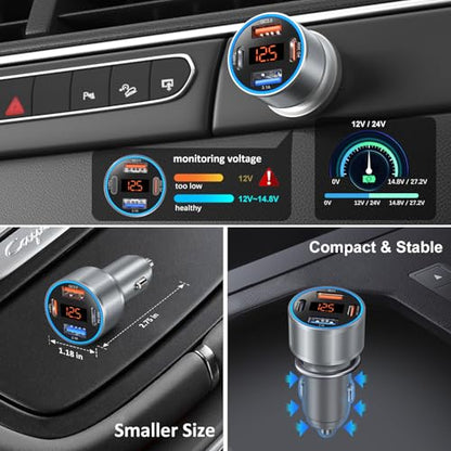 Car Charger USB C (1-Pack / Gray)