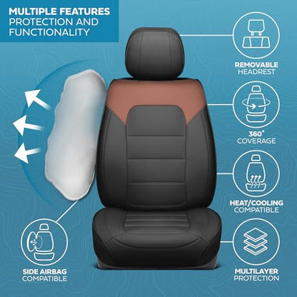Curated Western Estate Napa Leather Seat Covers for Cars & SUVs (Western Estate / Front Seats)