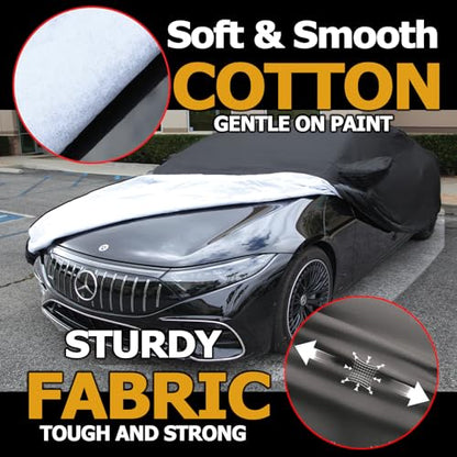 All Weather Waterproof car Cover Good for rain Snow uv Protection dust mid (WC - (See Size Chart) / BLACK)