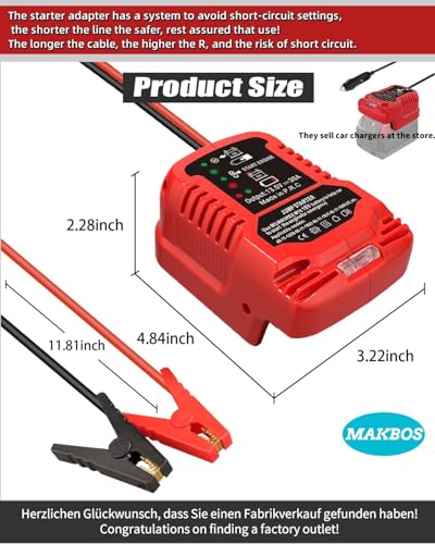 Jump Car Starter for Milwaukee 18V M18 Battery