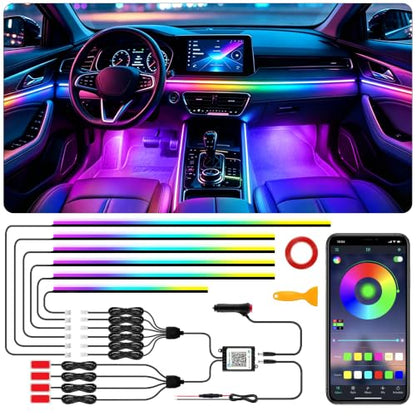 Interior Car LED Strip Lights with Wireless APP (10 Pieces)