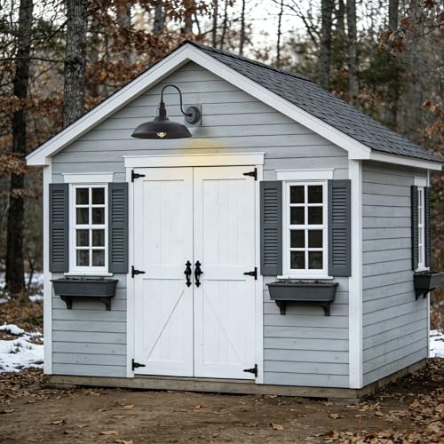 16 Inch Dome Barn Light for Porch (Matte Black / 16" Dome)