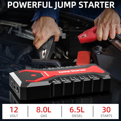 5000A 80.66Wh Portable Car Jump Starter (Red)