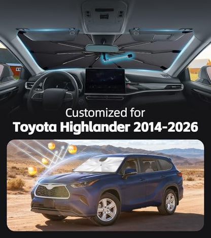Windshield Sun Shade for Toyota Highlander 2014 (Fit for Toyota Highlander 2014-2026)
