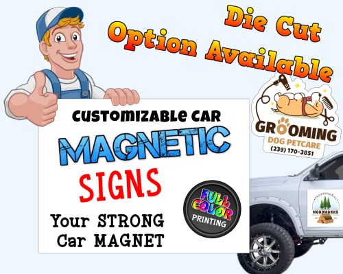 Custom Car Magnet Sign Personalized Business Logo for Cars Trucks Vans