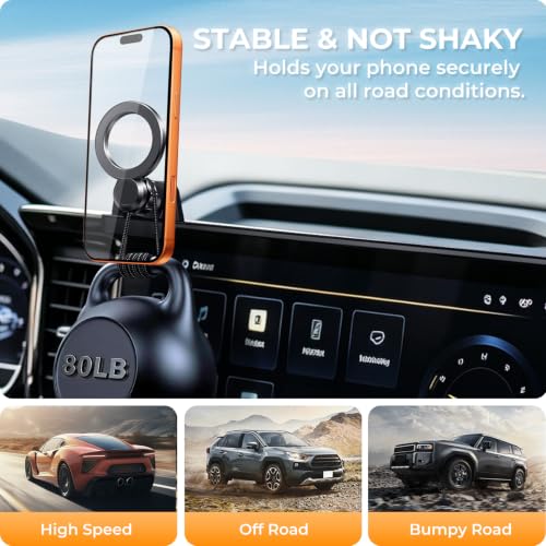 Car Phone Holder for Chevrolet Silverado & GMC Sierra 2022 (Fit for 2022-2026 Silverado & Sierra, 13.4-Inch)