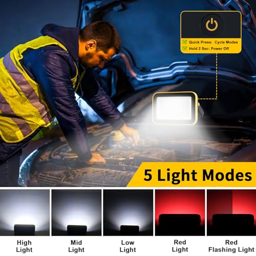 40W Rechargeable LED Work Light (Black)