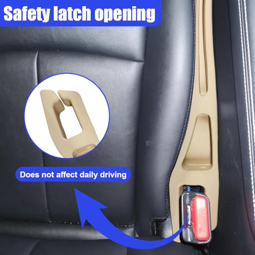 2PCS Car Seat Gap Filler Organizer (Beige)
