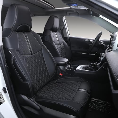Custom RAV4 Seat Covers for 2019 (Black Sport / 2019-2025 RAV4 Gas)