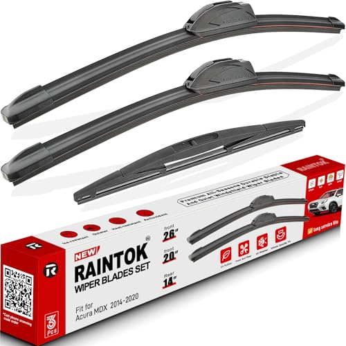 3 Pack Windshield Wiper Blades Replacement for Acura MDX 2014 (26"/20"/14")